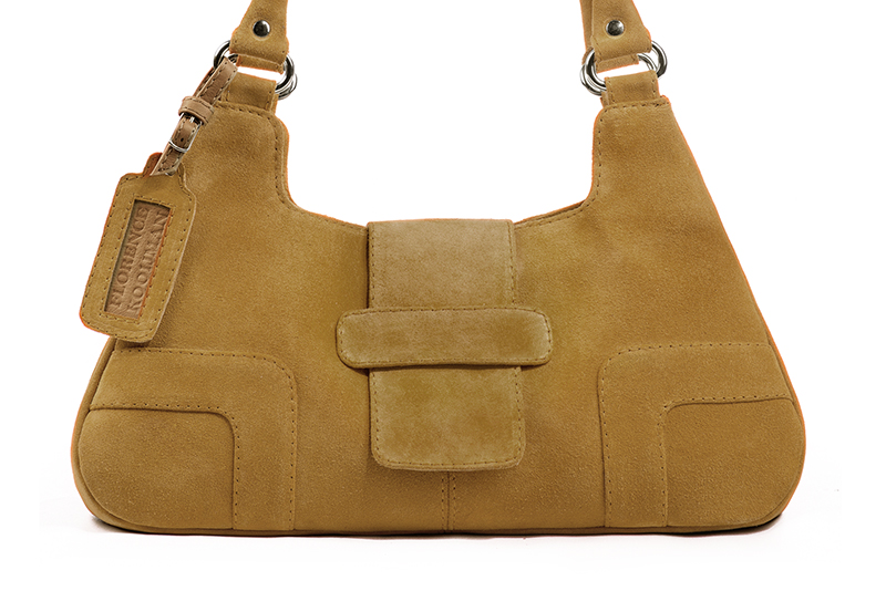 Luxueux sac à main, élégant et raffiné, coloris jaune ocre. Personnalisation : Choix des cuirs et des couleurs. - Florence KOOIJMAN